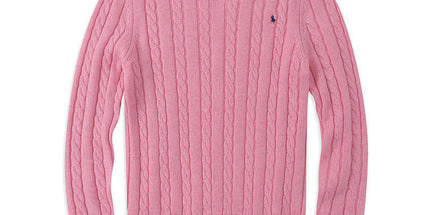 Casual Crew Neck Pony Sweater Knitwear