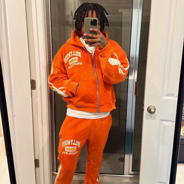 Y2k hooded zipper set