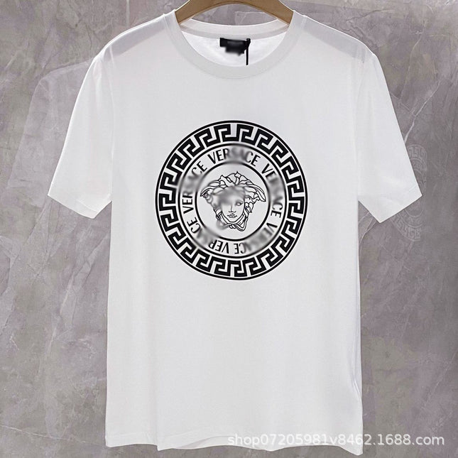 Men's Vintage Print 100% Cotton Crew Neck T-Shirt