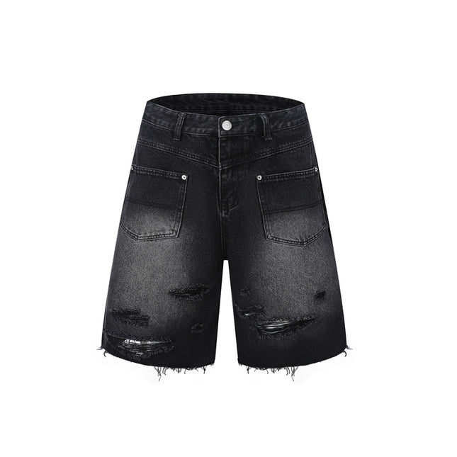 Vintage ripped denim zippers and jeans casual suits