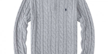 Casual Crew Neck Pony Sweater Knitwear
