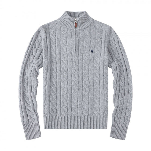 Casual Crew Neck Pony Sweater Knitwear