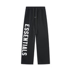 856 Black Straight Fleece Pants