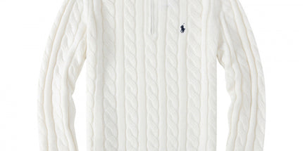 Casual Crew Neck Pony Sweater Knitwear
