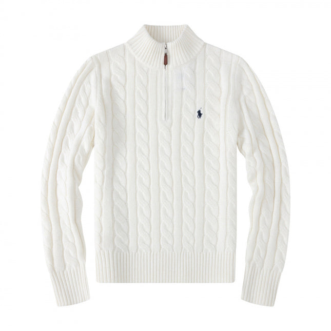 Casual Crew Neck Pony Sweater Knitwear