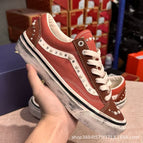 Distressed wine red