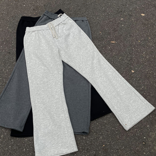 Unisex Slim Bootcut Black Casual Commuter Pants