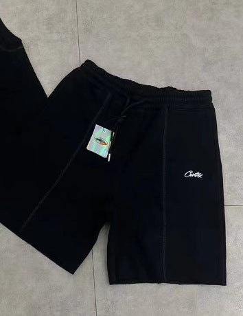 corteiz street embroidery zipper vest Alcatraz shorts new set