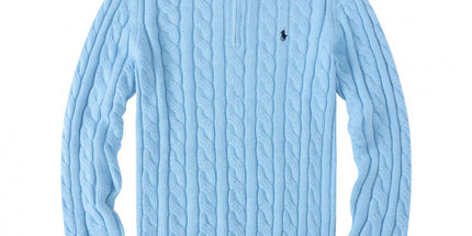 Casual Crew Neck Pony Sweater Knitwear