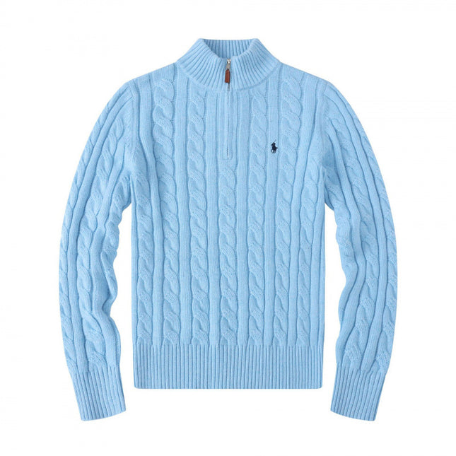 Casual Crew Neck Pony Sweater Knitwear