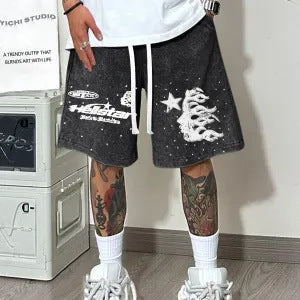 Saint Vintage shorts, cropped pants, high street baggy trousers