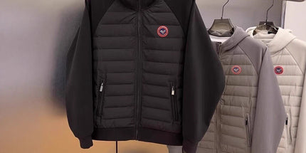 hooded warm and thickened jacket for men