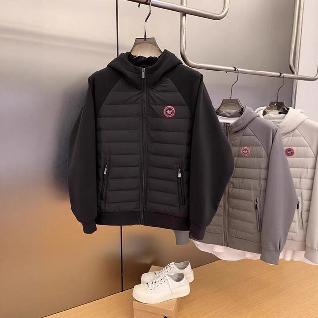 hooded warm and thickened jacket for men