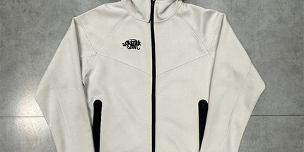 Syna Drill Contrast Stitch Hooded Cardigan Set