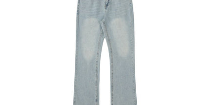 RDT Menswear| American Smoke Grey Tassel 507 Retro Cement Grey Trousers Cleanfit Jeans