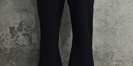 Unisex Slim Bootcut Black Casual Commuter Pants