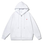 Zippered version with white and red labels