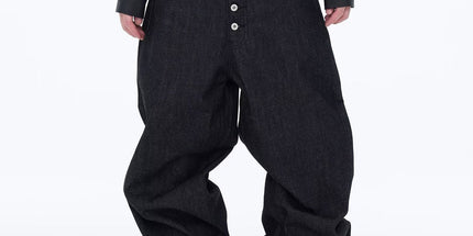 Retro jeans men's street casual wide-leg pants