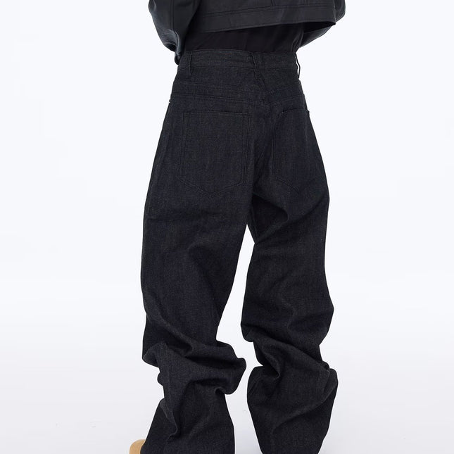 Retro jeans men's street casual wide-leg pants