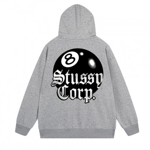 Cross-border classic printed dice skull black ball 8-zipper sweatshirt shitu youth pullover jacket dropshipping