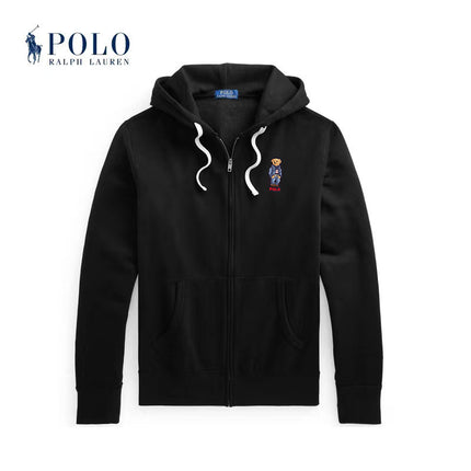 2026 Autumn/Winter Polo Bear Hooded Little Bear Sweatshirt for Men, Winter Top Pullover, Hooded Fleece, Cross-border Substitute