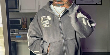 Y2k hooded zipper set