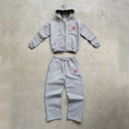 2026 European and American fashion in-stock new loose sports sweatpants for men and women, couple wear, autumn/winter zipper hoodie sleeve