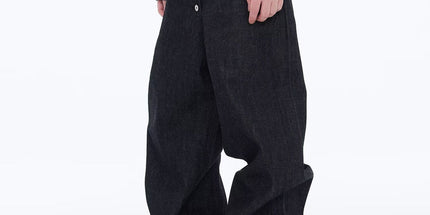 Retro jeans men's street casual wide-leg pants