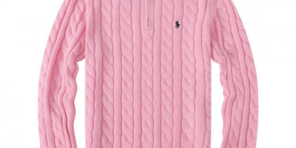 Casual Crew Neck Pony Sweater Knitwear