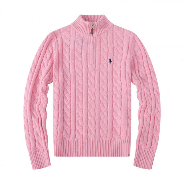 Casual Crew Neck Pony Sweater Knitwear