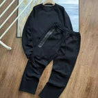 Crew neck suit black
