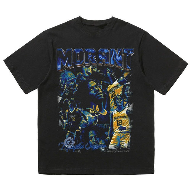 NBA Star Retro T-Shirt - Curry Kobe Morant Rose