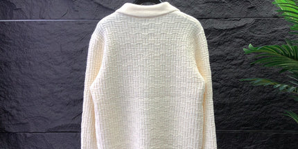 Unisex Polo Collar Knit Sweater - Autumn/Winter Trend