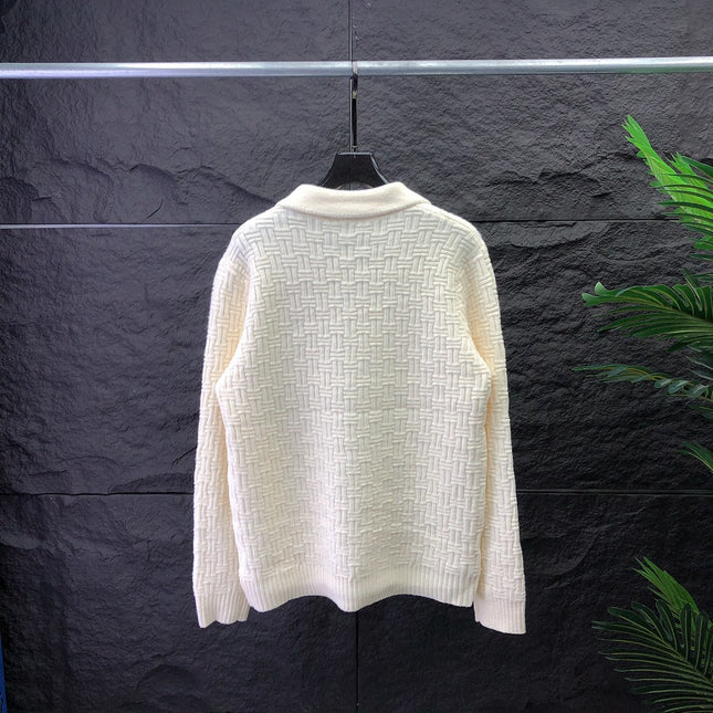 Unisex Polo Collar Knit Sweater - Autumn/Winter Trend