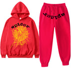 Y red yellow net black spider