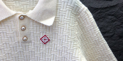Unisex Polo Collar Knit Sweater - Autumn/Winter Trend