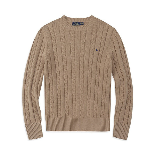 Casual Crew Neck Pony Sweater Knitwear