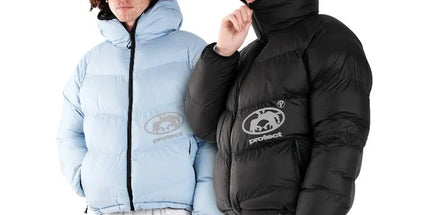 Y2K PROTECT Down Jacket – Reversible Hooded Couples Puffer Streetwear Unisex Mldrip