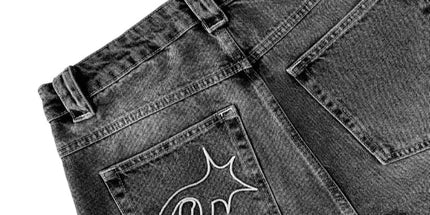 Retro Embroidered Denim Shorts Mldrip
