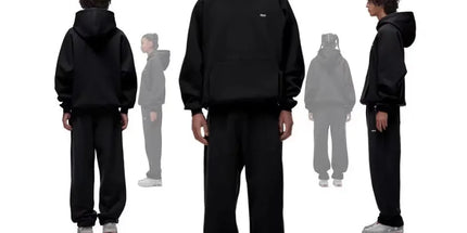 6PM Drill Embroidered Hoodie Set Mldrip