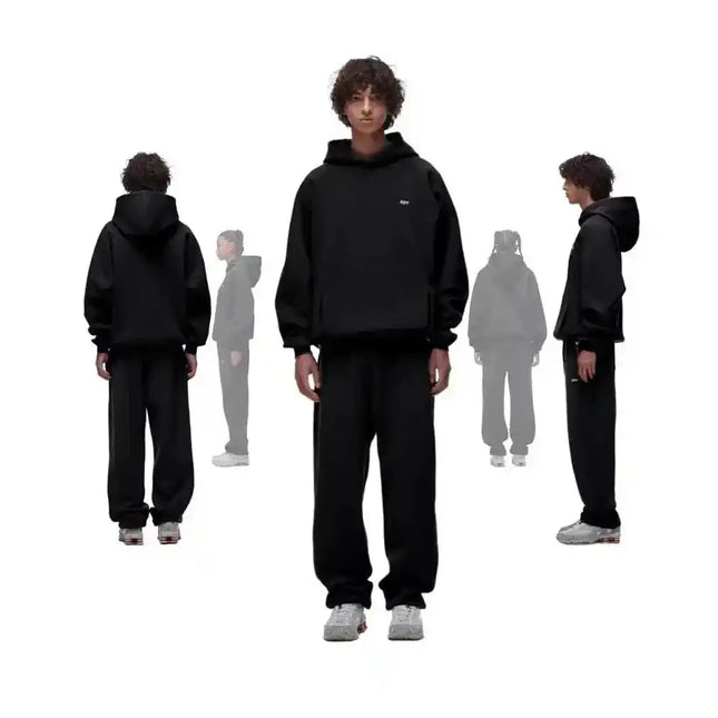 6PM Drill Embroidered Hoodie Set Mldrip