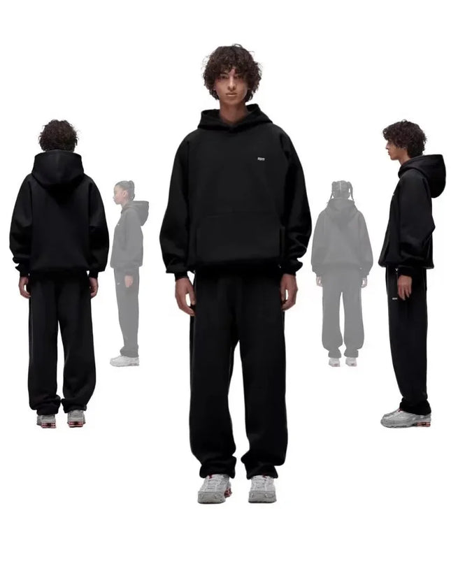 6PM Drill Embroidered Hoodie Set Mldrip