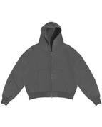 Dark gray zipper hoo