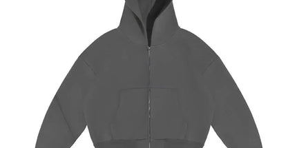 Y2K Retro Streetwear Hoodie Set Dark gray zipper hoo Mldrip