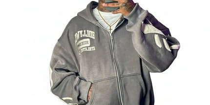 Unisex Loose Fit Y2K Streetwear Hoodie – Letter Print Hip Hop Sweatshirt