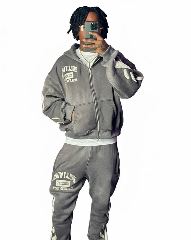 Unisex Loose Fit Y2K Streetwear Hoodie – Letter Print Hip Hop Sweatshirt