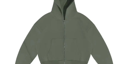 Y2K Retro Streetwear Hoodie Set Green zipper hoodie Mldrip