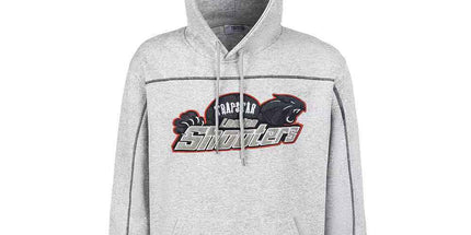 Classic rainbow gradient letter hoodie set 909 gray sweatshirt M Mldrip