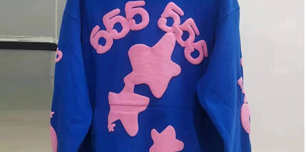 Thick fleece hoodie with a hood Blue stars L Mldrip