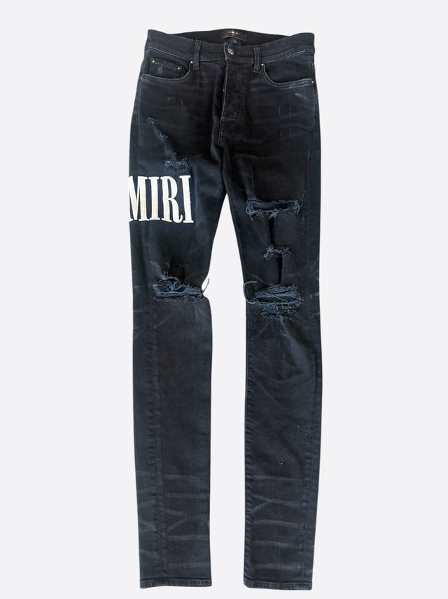 AMIRI Core Appliqué Jeans – Black / White